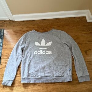 Adidas Tan Crewneck with Blue Tag